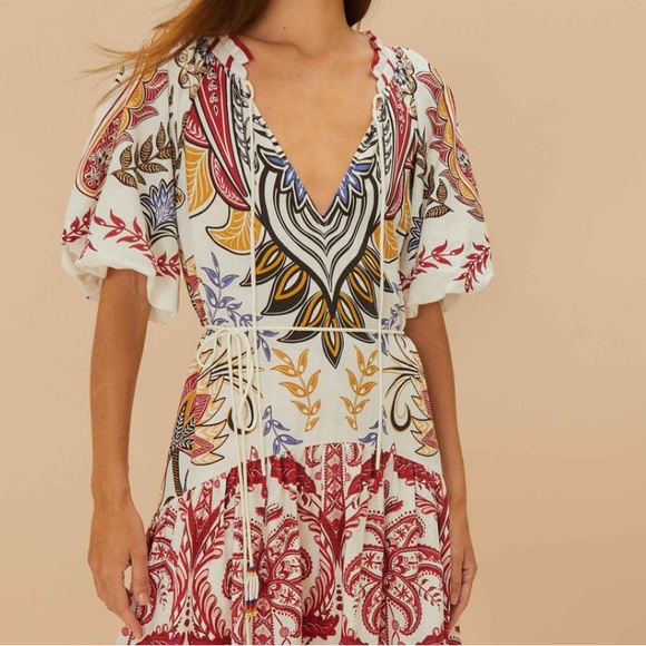 Farm Rio Boho Glam Maxi Dress NWT - Picture 4 of 8